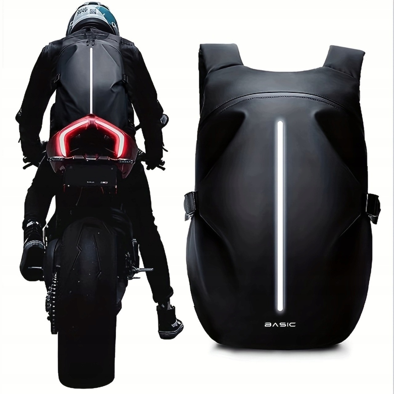 Černý Batoh motocyklový batoh pro turistickou přilbu s velkou kapacitou