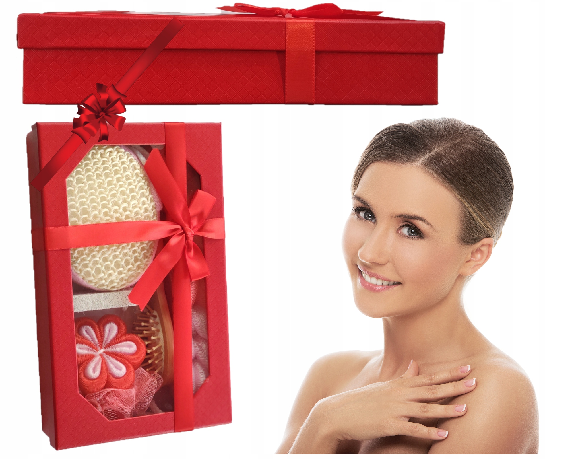 

Zestaw kosmetyków Komplet kąpieli czerwona