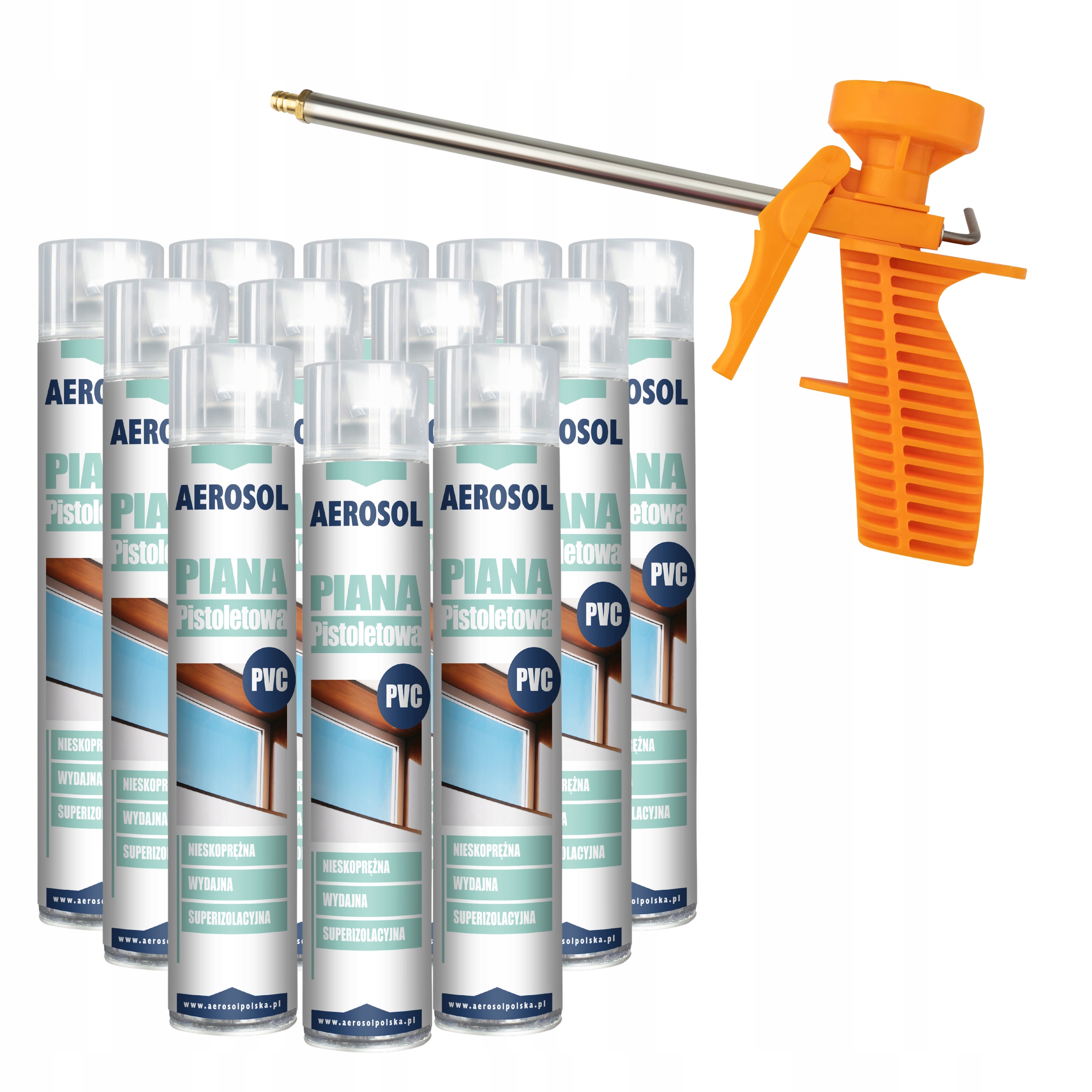 Montážní Pistolová Pěna Nízkoprežní 12x750ml Pistole