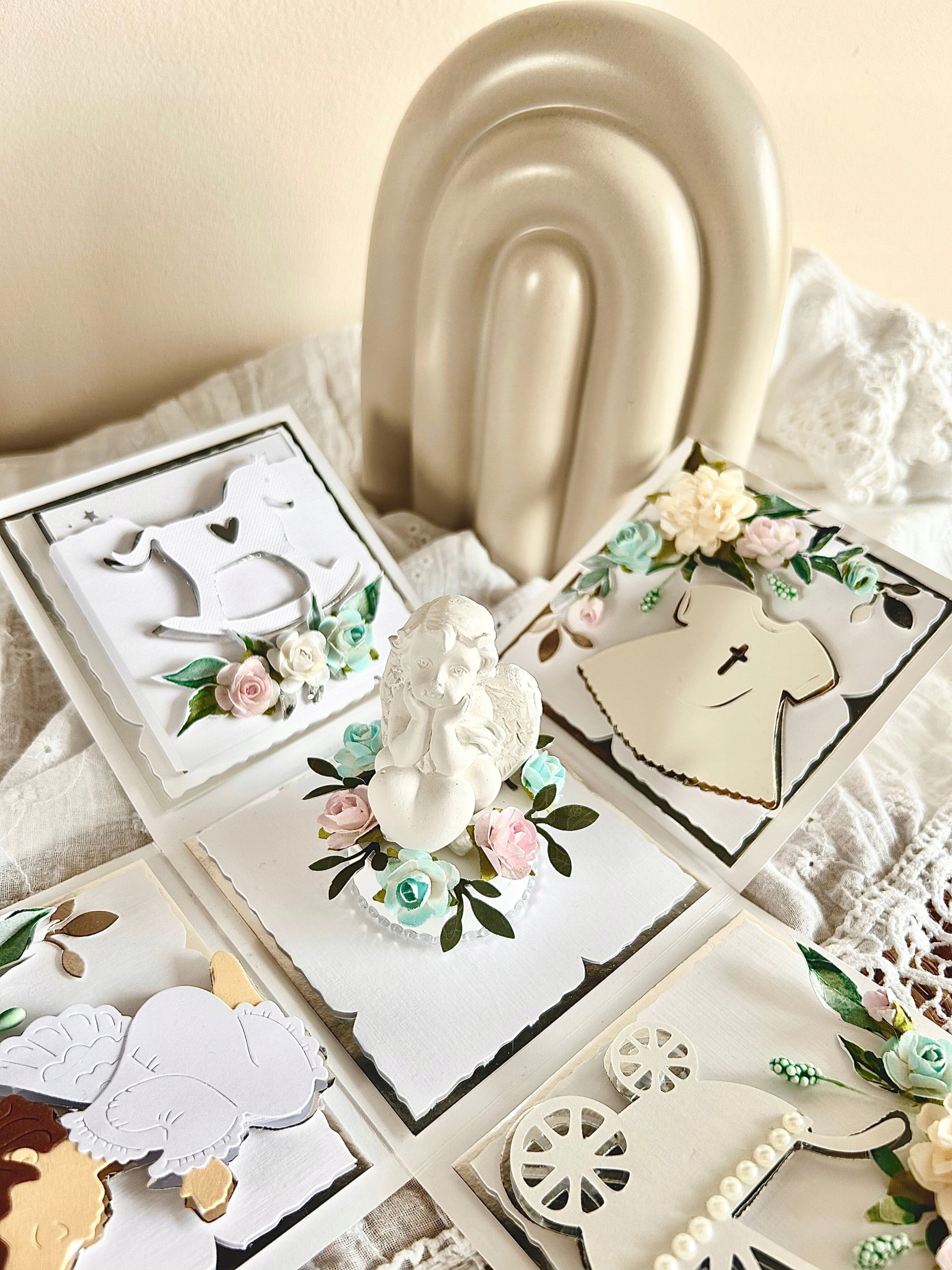 Suvenýr křtu přání na křtiny posvátný exploding box dárek