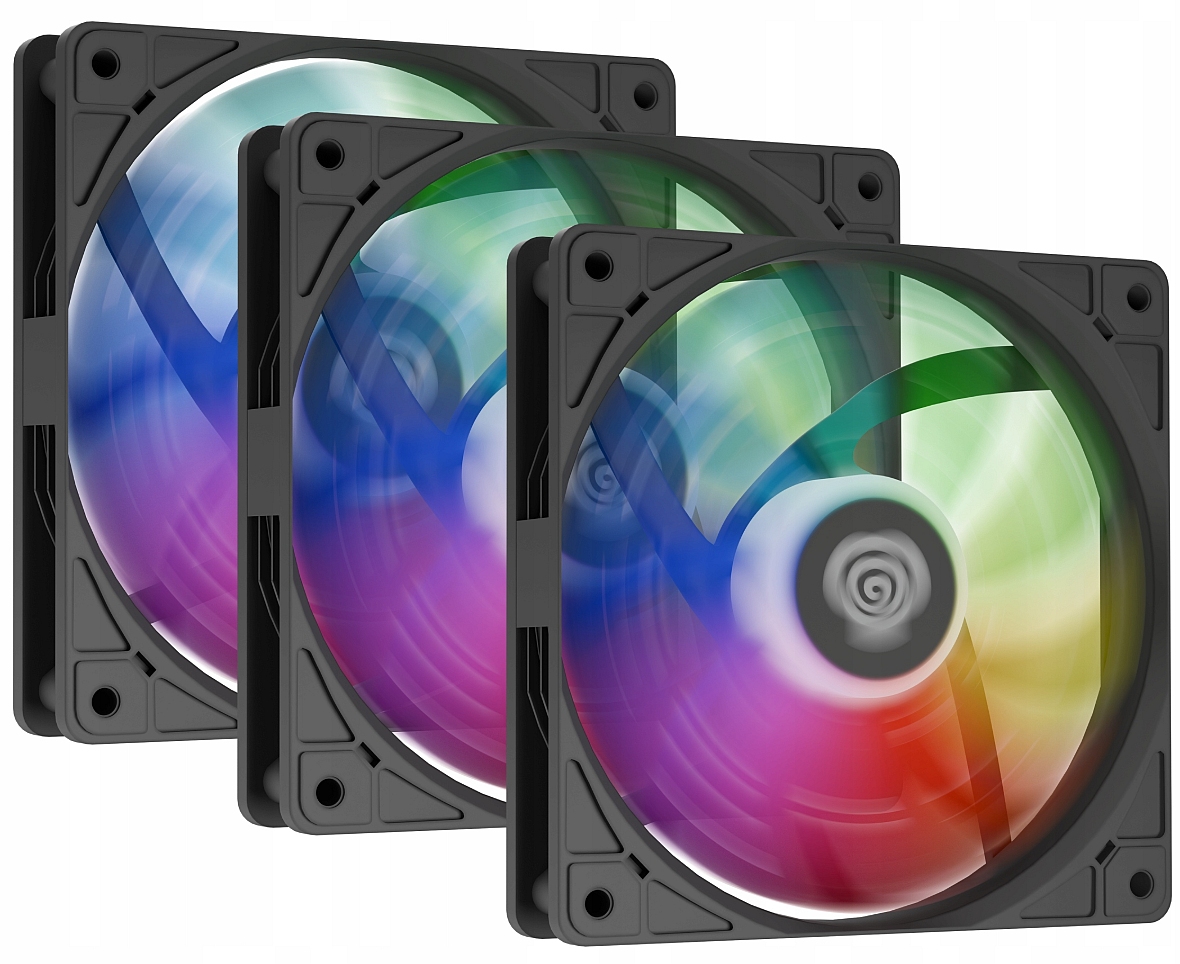 Zestaw 3x Wentylator Genesis Oxal120 Argb Czarny 3szt NGF2265 5901969445800