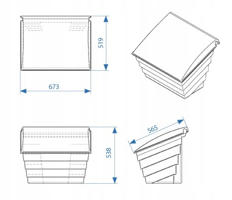 POJEMNIK NA PIASEK I SÓL 70 L SKRZYNIA Pojemność 70 l