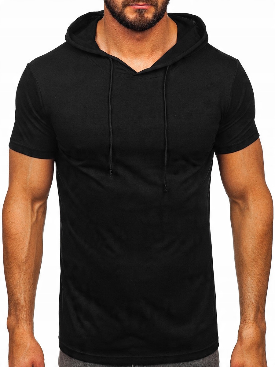 

T-shirt Męski Z Kapturem Czarny 8T957 Denley_l
