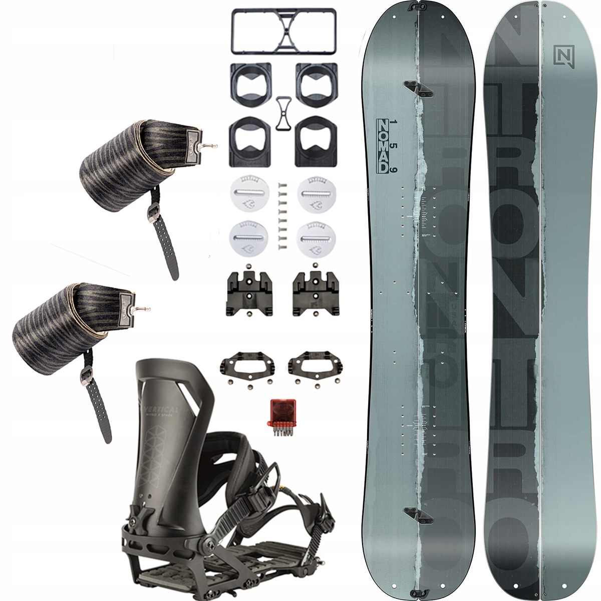 Splitboard NITRO Nomad foki wiązania pucks Rodzaj inny