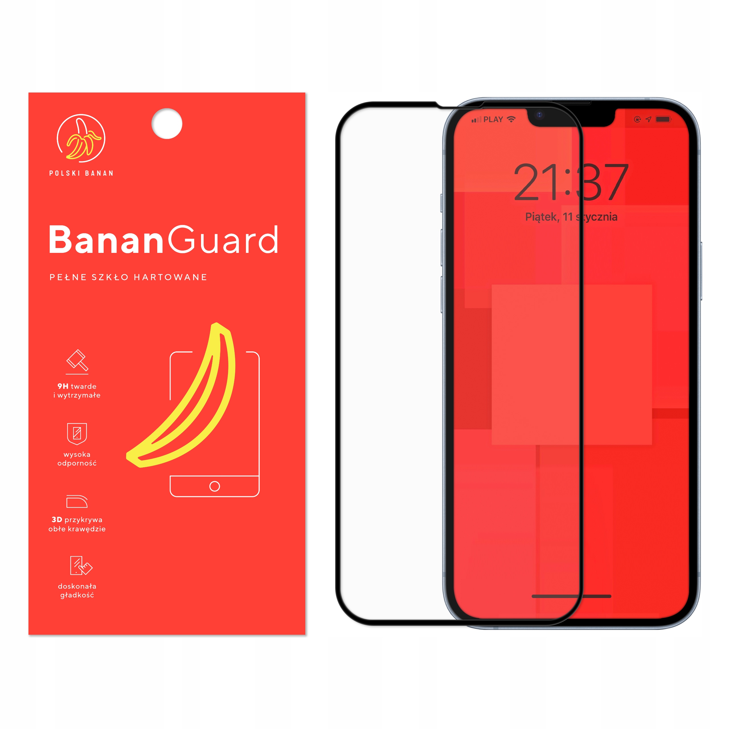 

Szkło Hartowane 3D Polski Banan do iPhone 14 Plus