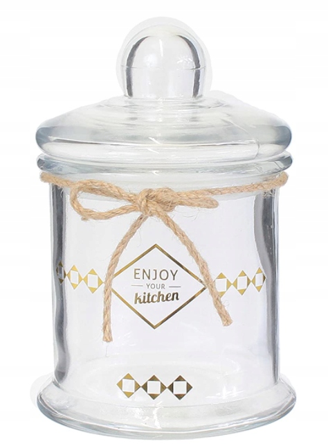 

Ozdobny Słoik Szklany Przekąski SŁODYCZE880ML