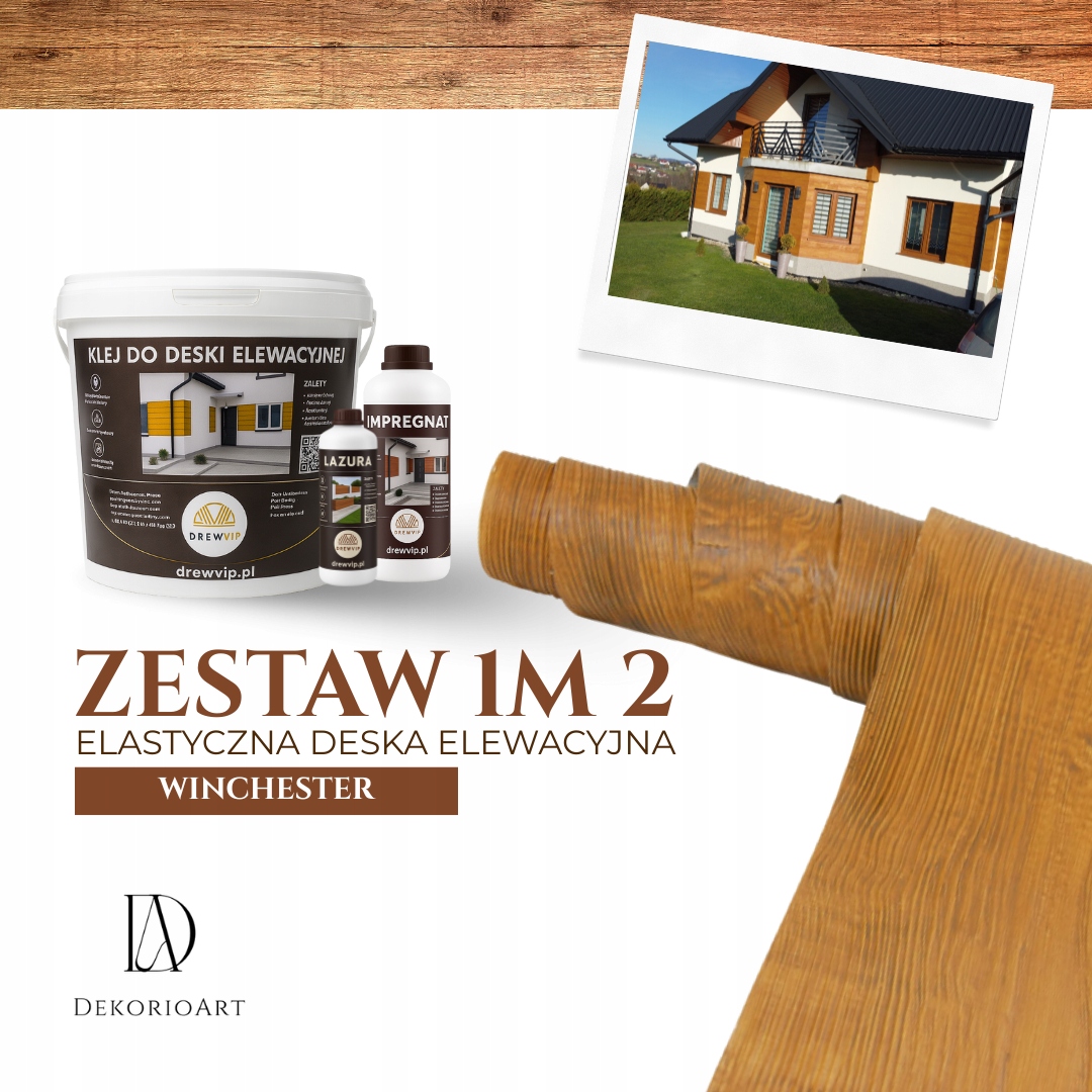 Set 1 m2 Pružná fasádní deska barva Winchester