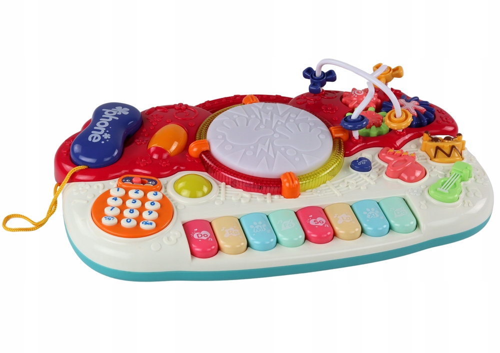 Organki Pianinko Edukacyjne Muzyczne Bębenek Dźwięki Światła Marka LEANToys