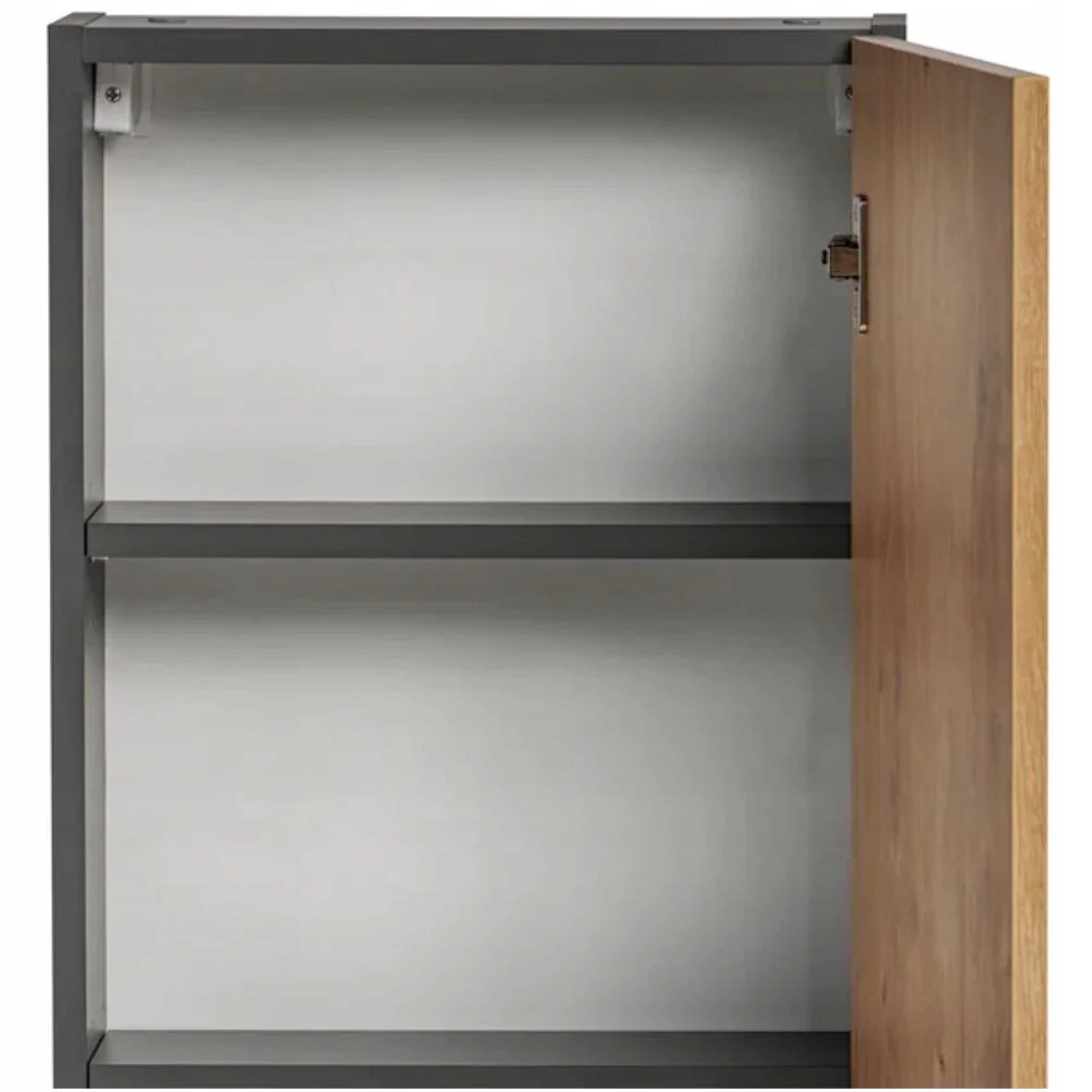 Szafka Łazienkowa 40cm Wisząca Dąb Hamilton MONAKO Wysokość mebla 75 cm