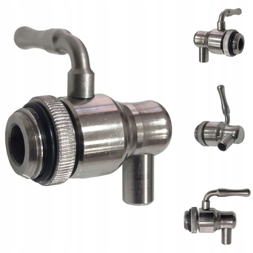 Kranik zawór kulowy Kran 1/2 cala 1/2" nierdzewny stal Inox do bańka beczka