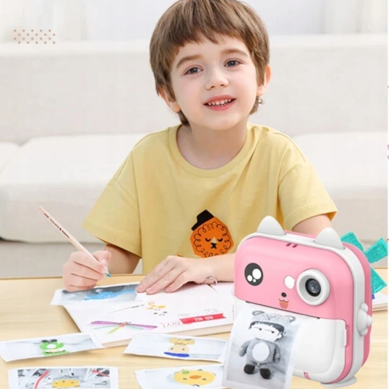 DRUKUŚ 3.0 DRUKARKA TERMICZNA APARAT NATYCHMIASTOWY FOTOGRAFICZNY +11 ROLEK Konstrukcja ekran LCD