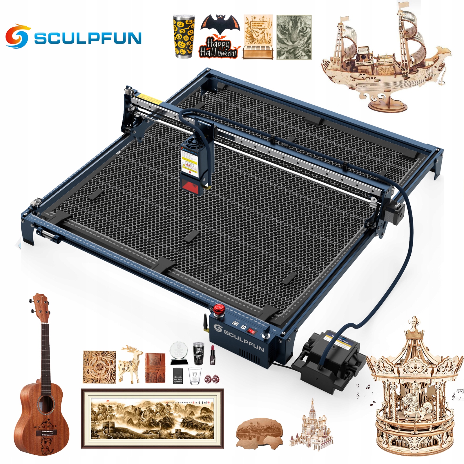 

Maszyna do grawerowania S30 Ultra 22W z stal mata