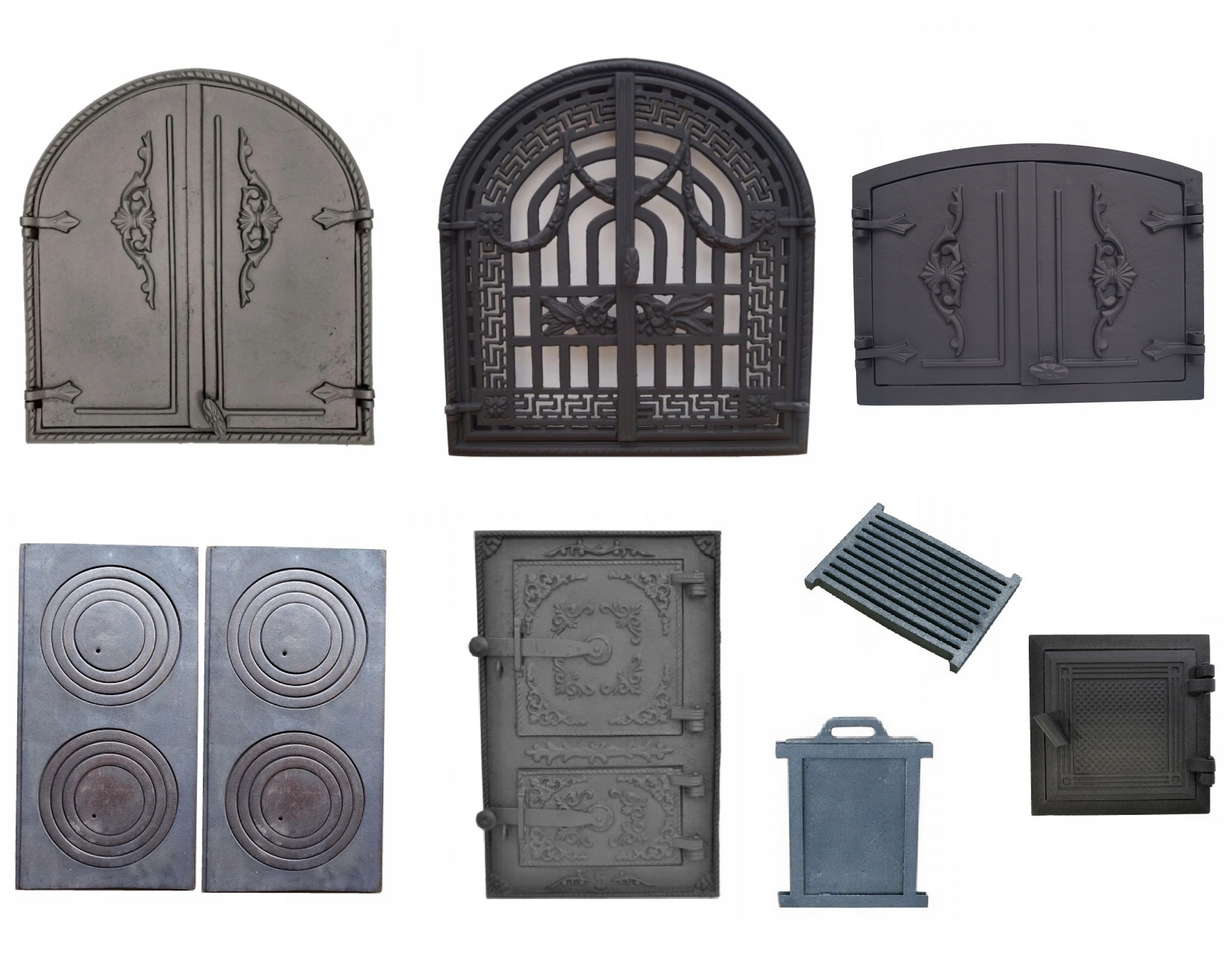 drzwiczki żeliwne do wędzarni półokrągłe zestaw