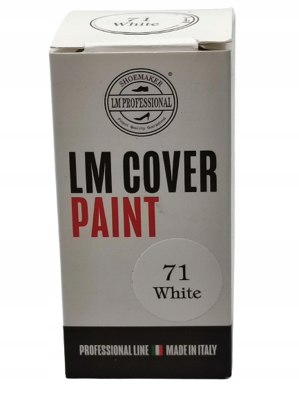 Farba profesjonalna do butów skóry LM LUX cover paint 30 ml biała 71