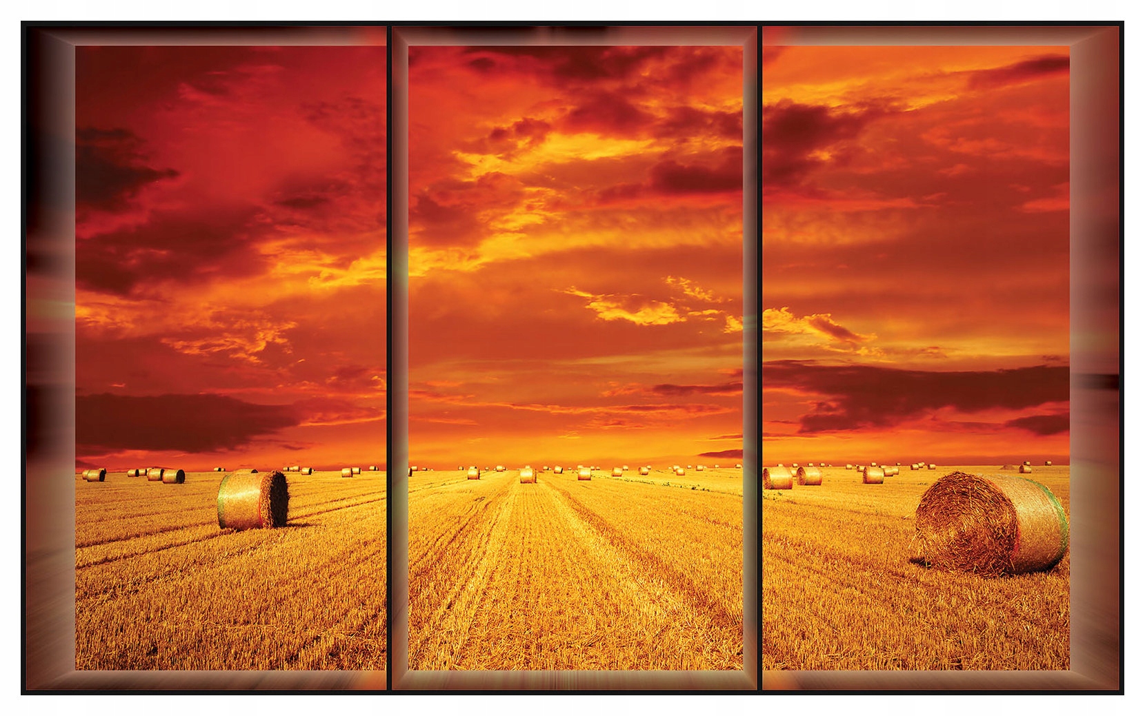 Fototapeta Západ slnka v pšeničnom poli vinylová krajina 368x254 lepidlo