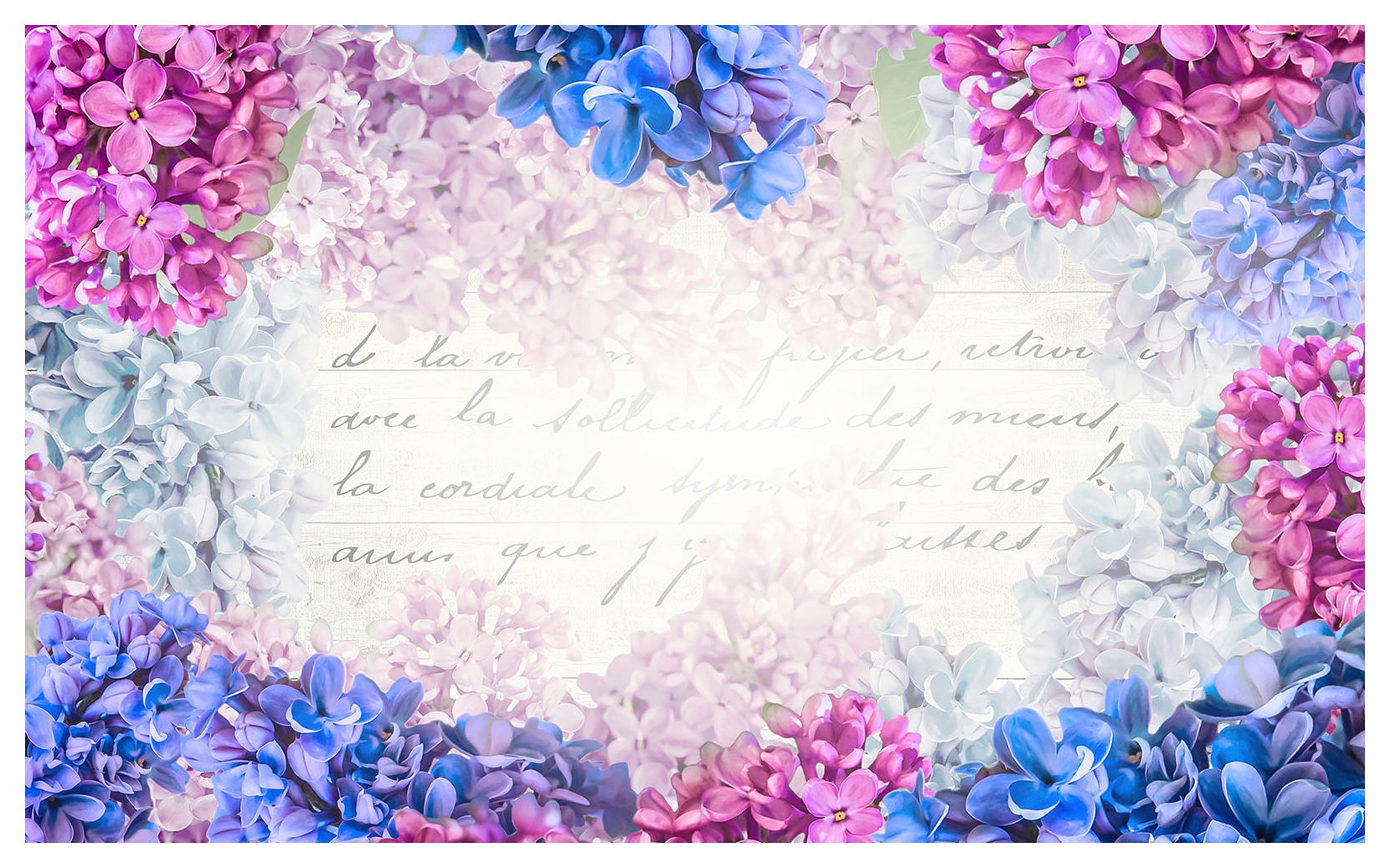 Tapeta Lilak v rámečku Vintage Květinová pastelová jemnost 312x219 lepidlo