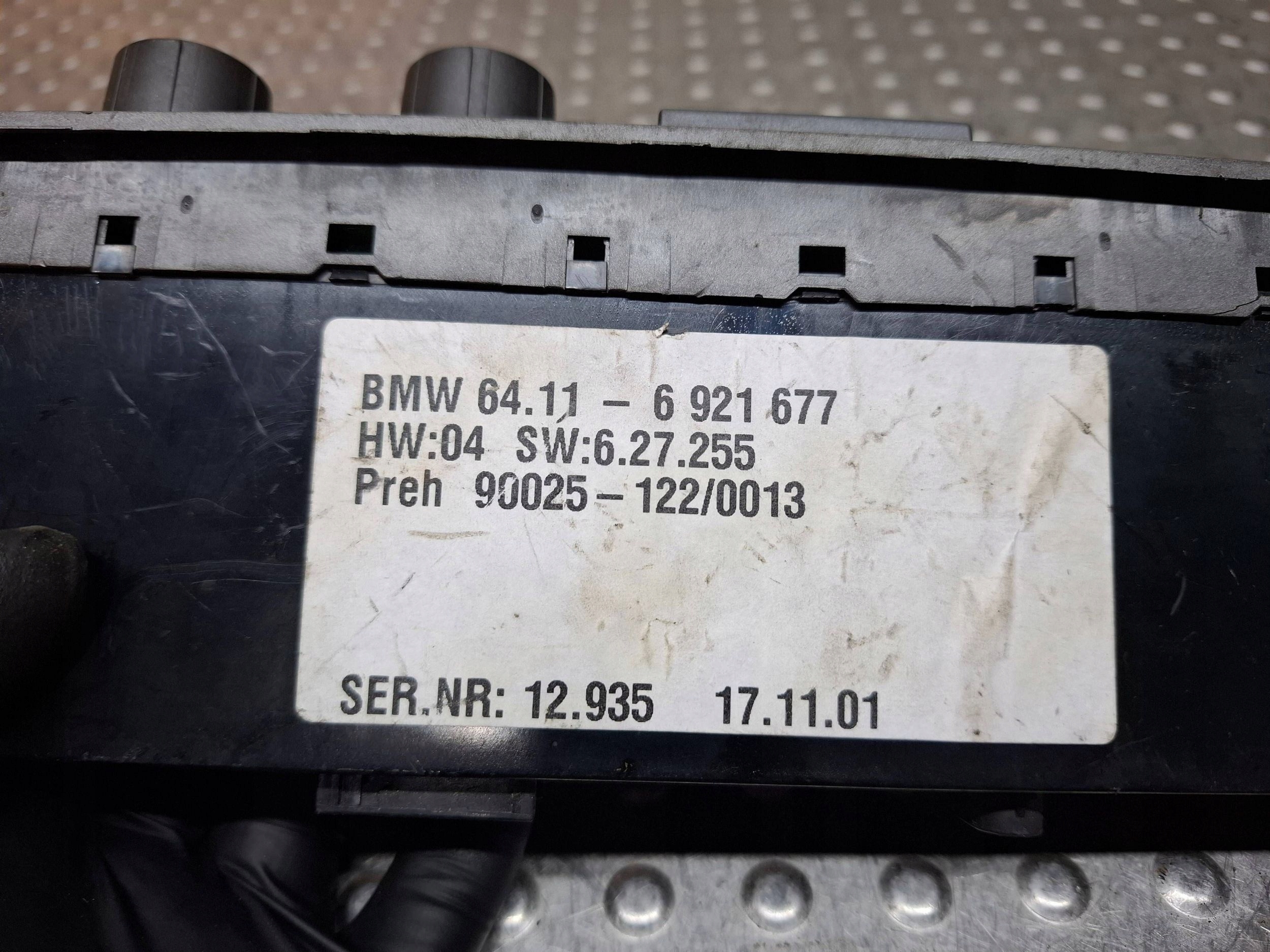 PANEL klímy klimatizácii 6921633 BMW 7 E65 E66