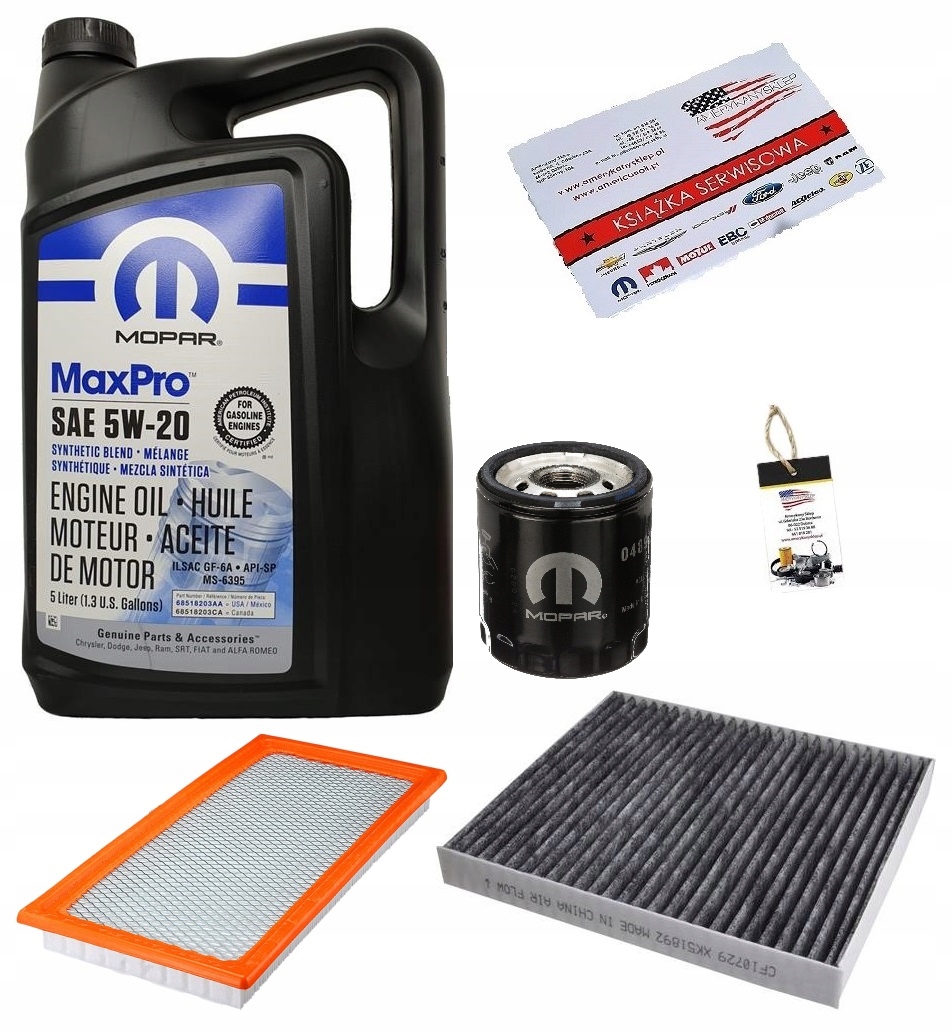 MOPAR 5W20 + FILTRY JEEP COMPASS 2,0 2,4 07-10