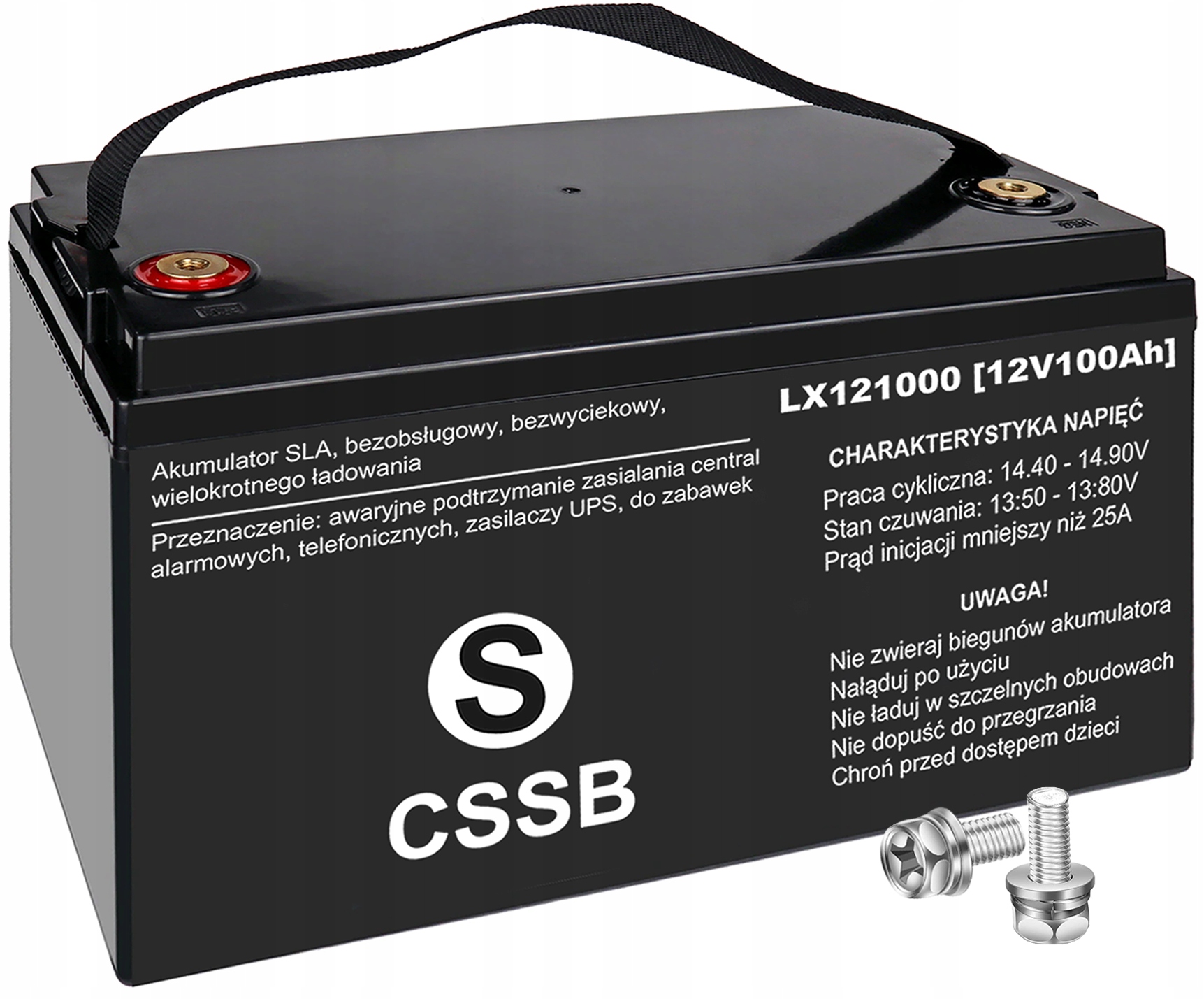 AKUMULATOR 12V 100Ah AGM MOCNY BEZOBSŁUGOWY