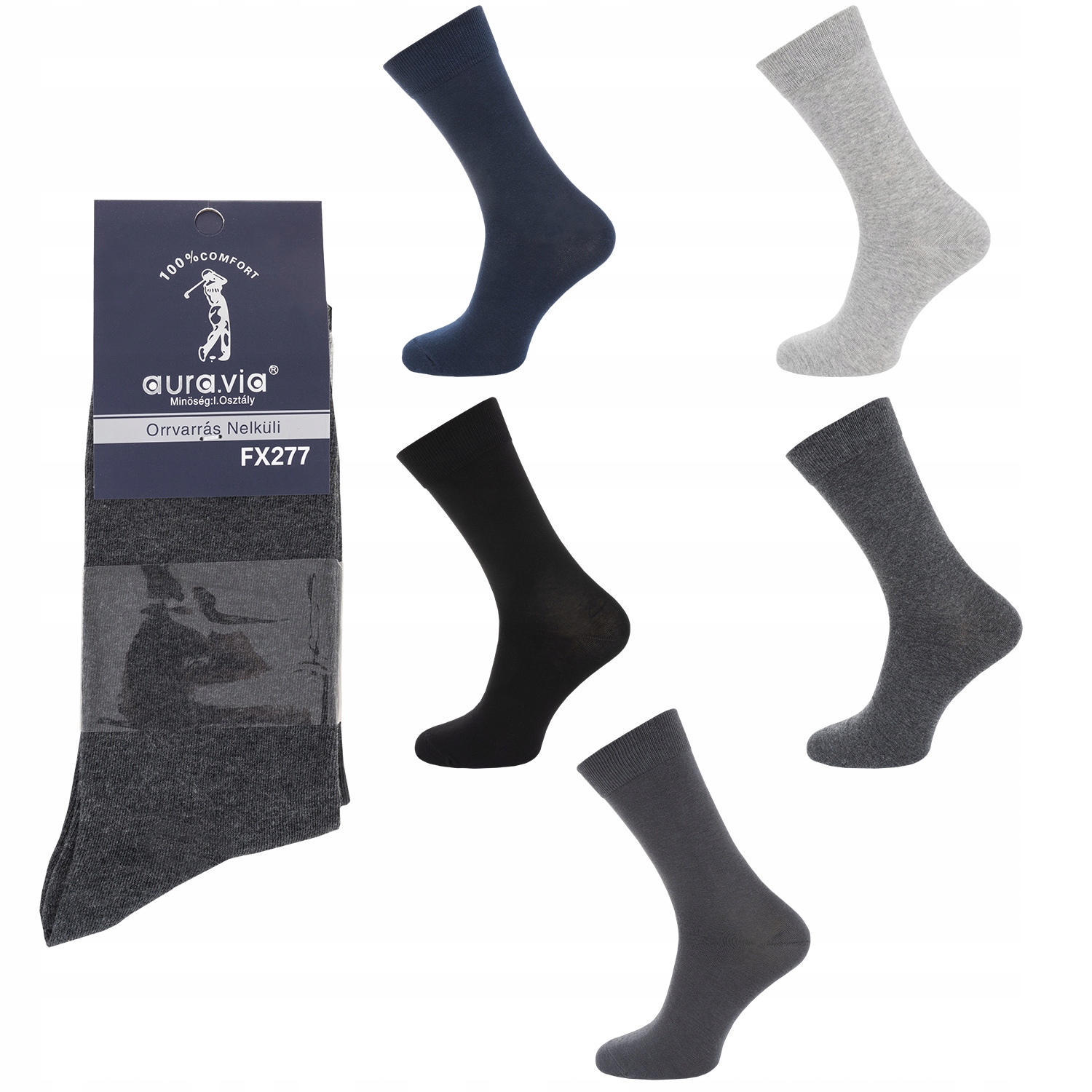

5PAK Skarpety Bawełniane Męskie 100% Comfort 43-46