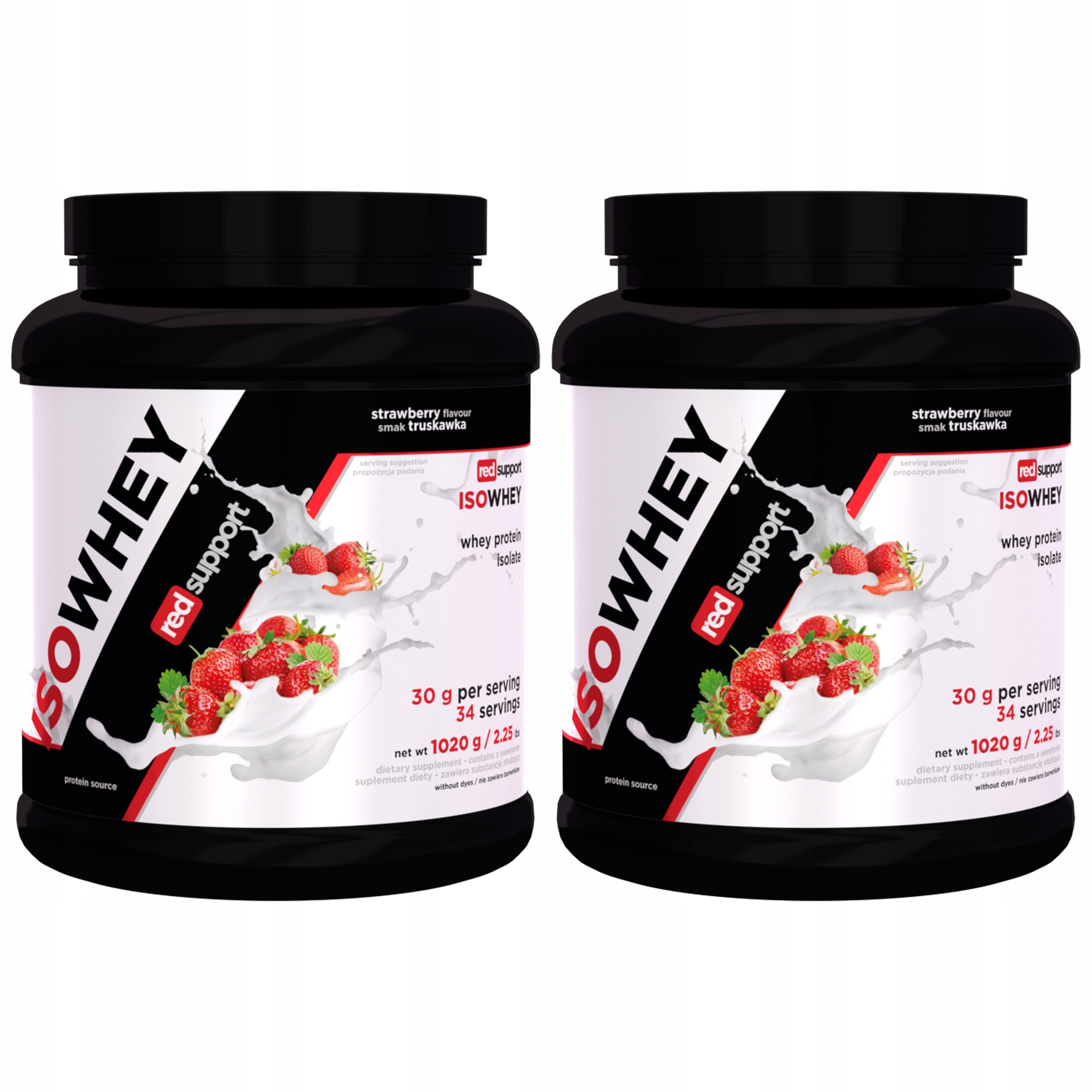 2x Proteinový izolát Wpi 30 g čistá svalová hmota Red Support