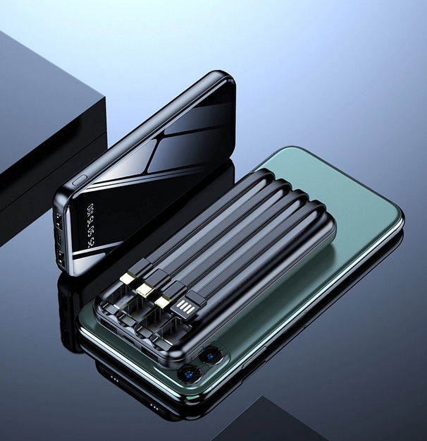 POWERBANK UNIWERSALNY 20000mAh MICRO USB-C USB LED Prąd wyjściowy 2,1 A