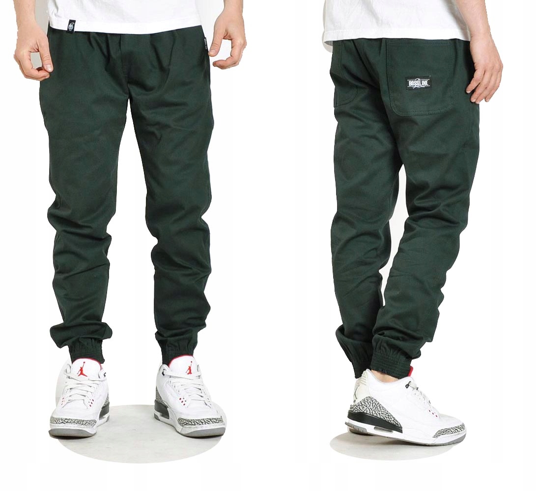 

Spodnie L Bossline Casual Jogger zielone joggery