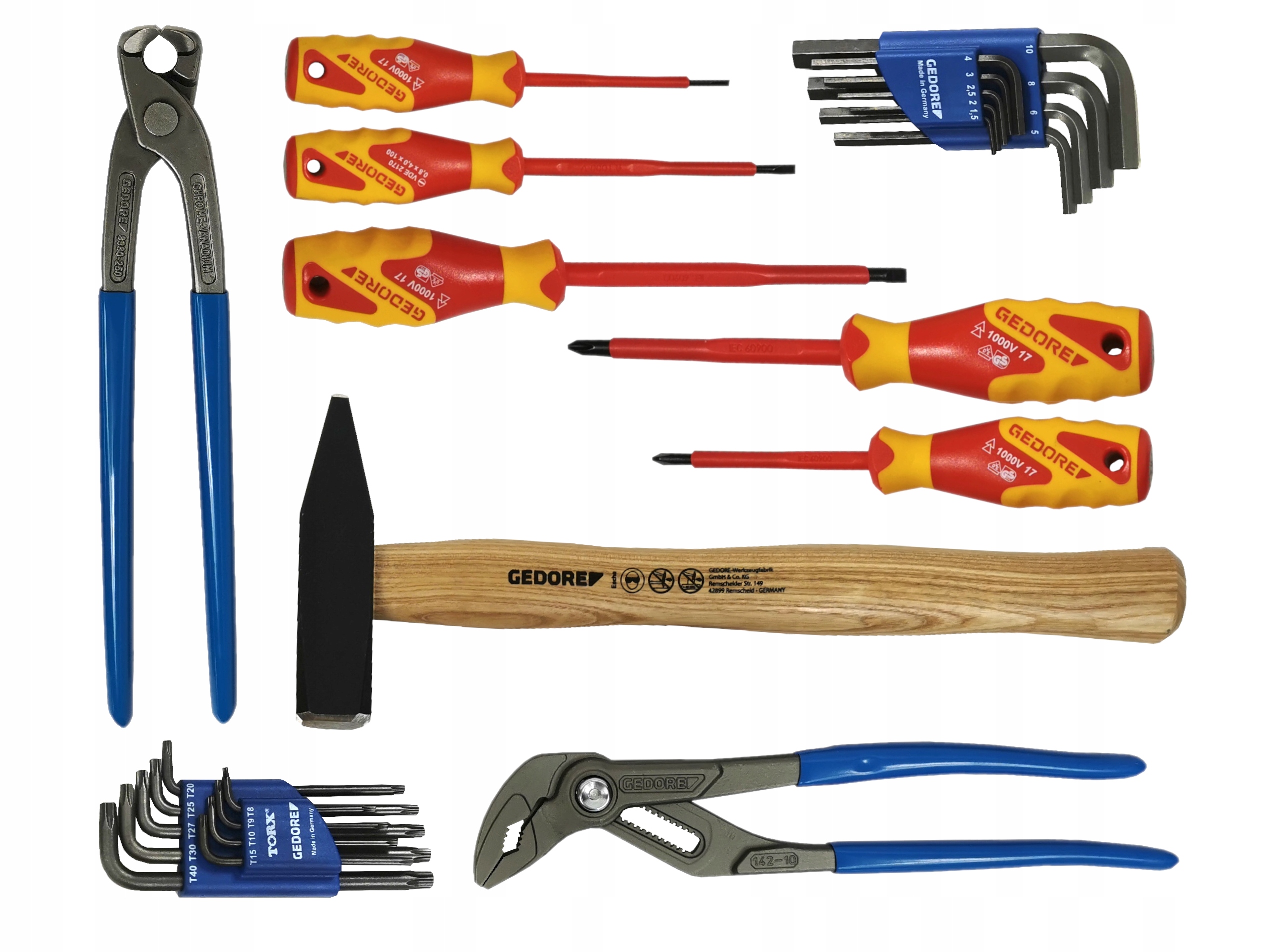 Gedore Zestaw narzędzi 26 ręcznych Wkrętaki VDE Szczypce Torx Wkład L-Boxx