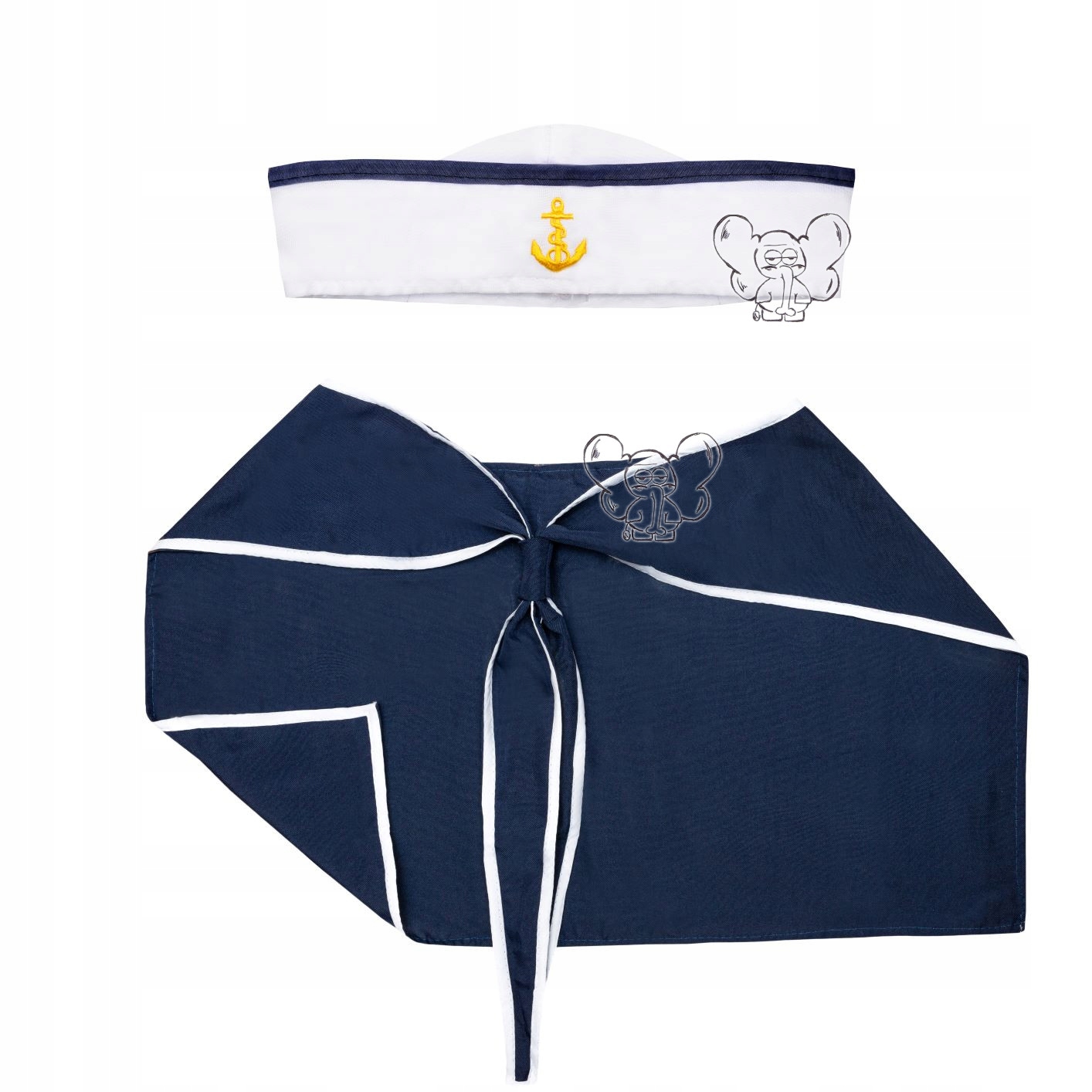 KOSTIUM STRÓJ MARYNARZ MARYNARZA CZAPKA + KOŁNIERZ EAN (GTIN) 5906288500223