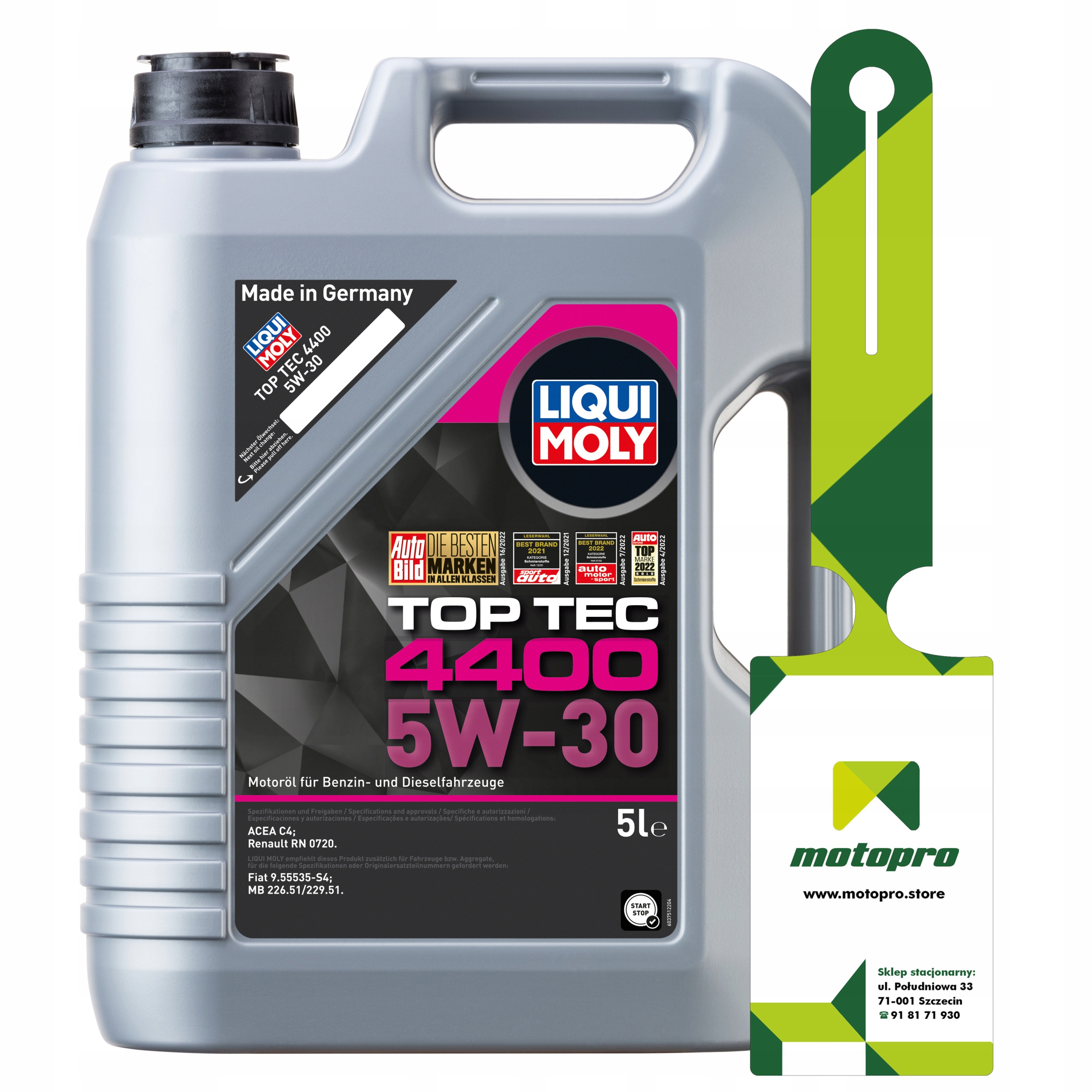 

Liqui Moly Top Tec 4400 5W30 5L C4 RN720