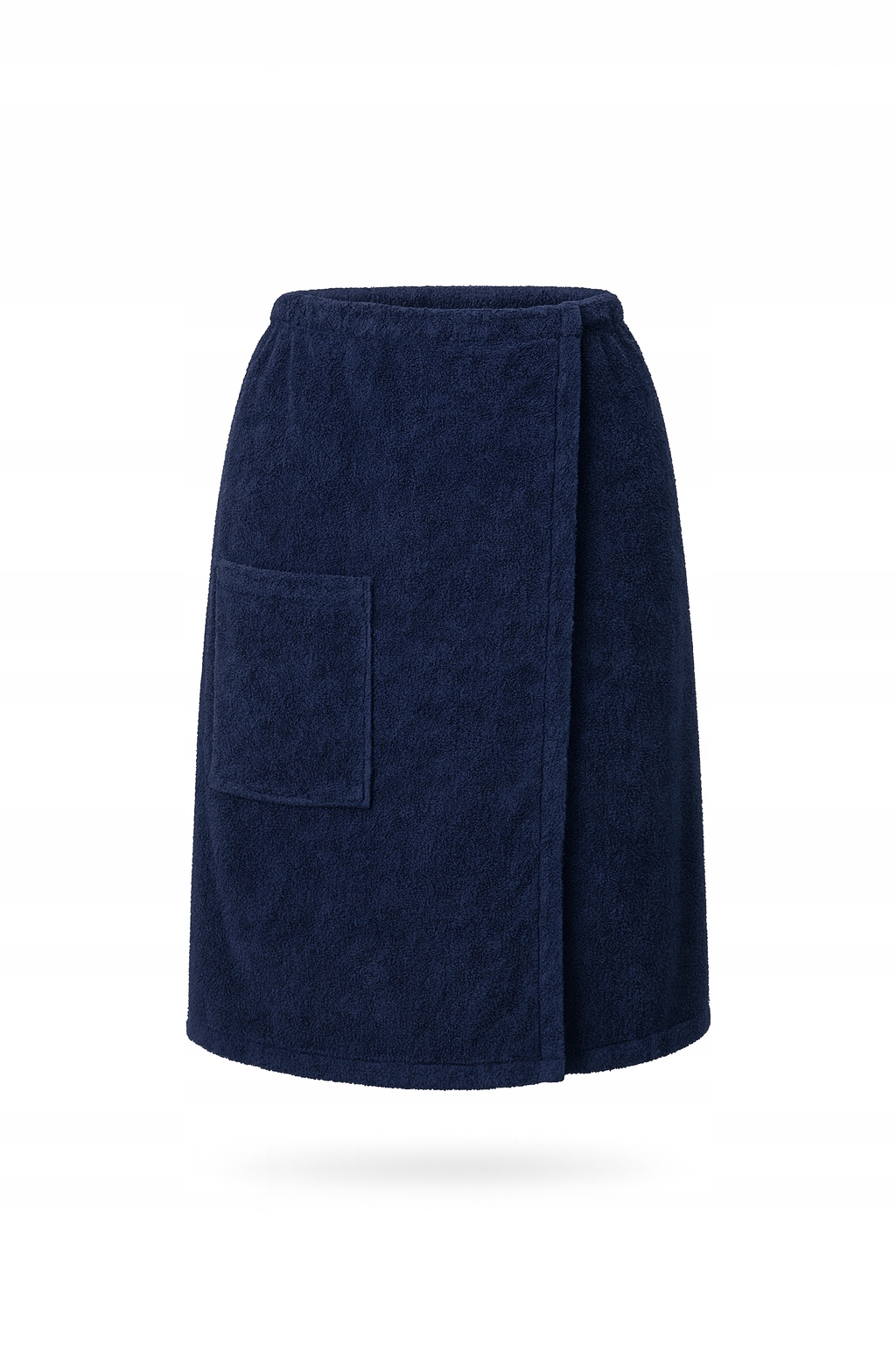 Froté kilt s kapsou VitalHome 80 x 140 cm na suchý zip do sauny Dark Blue