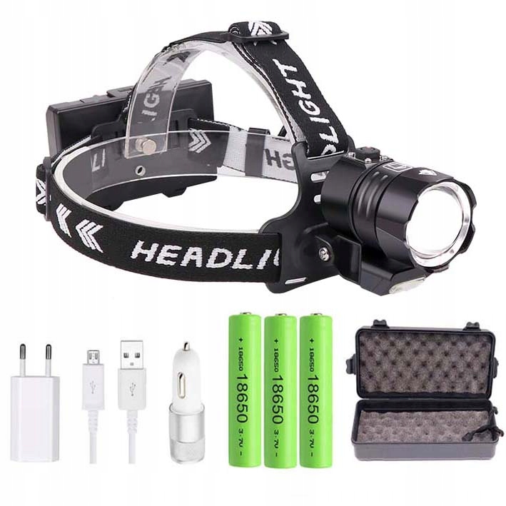 

Latarka Czołowa Cob Led Zoom XHP100 Czołówka