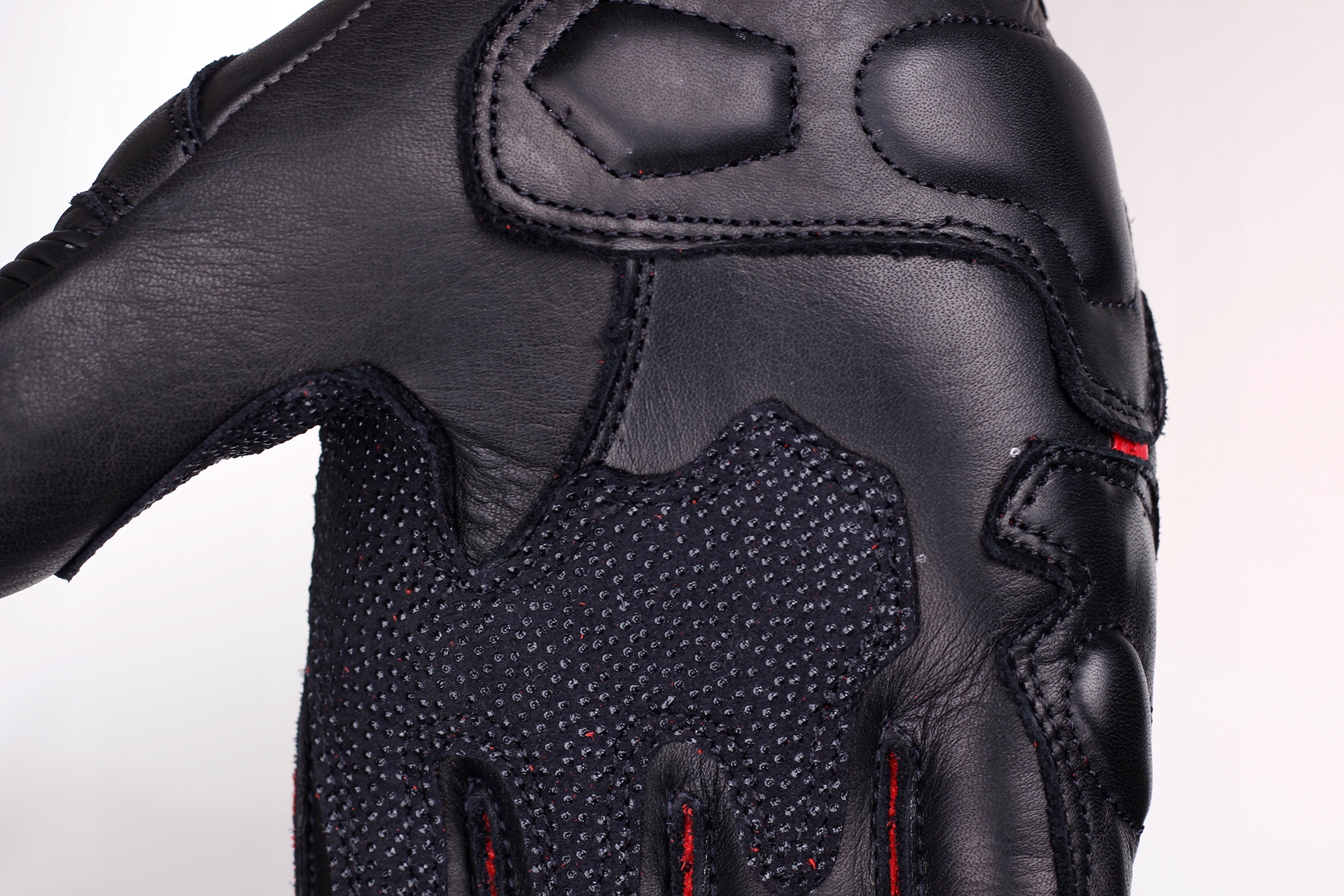 HUSAR ZR RACE RED SKÓRZANE RĘKAWICE MOTOCYKLOWE Rozmiar M