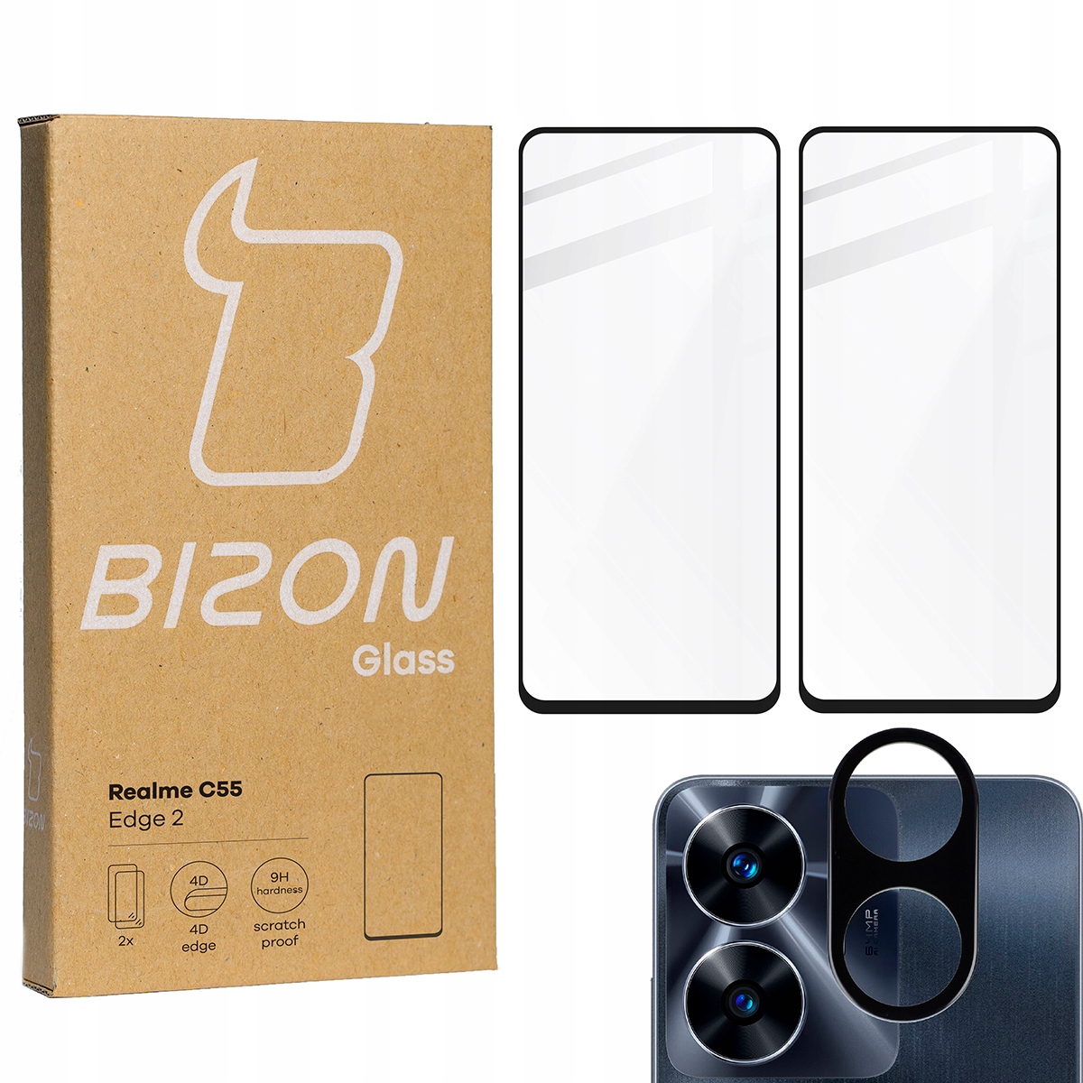 

2x Szkło szybka na aparat Bizon do Realme C55