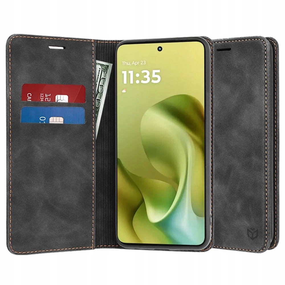 Techsuit – Confy Cover etui książkowe na Motorola Moto G86 – czarne