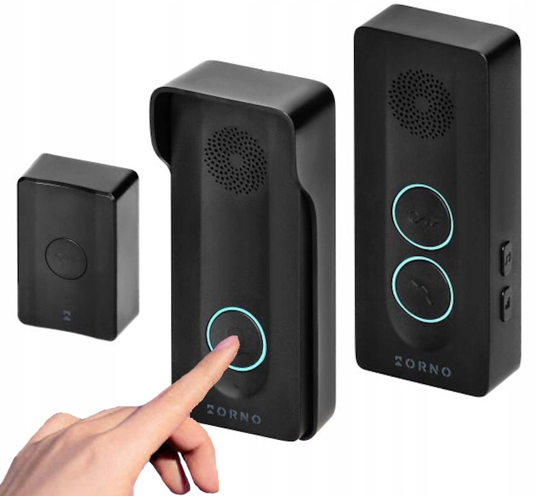 Bezdrôtový jednorodinný domofon bez slúchadiel Lekio Batéria čierna