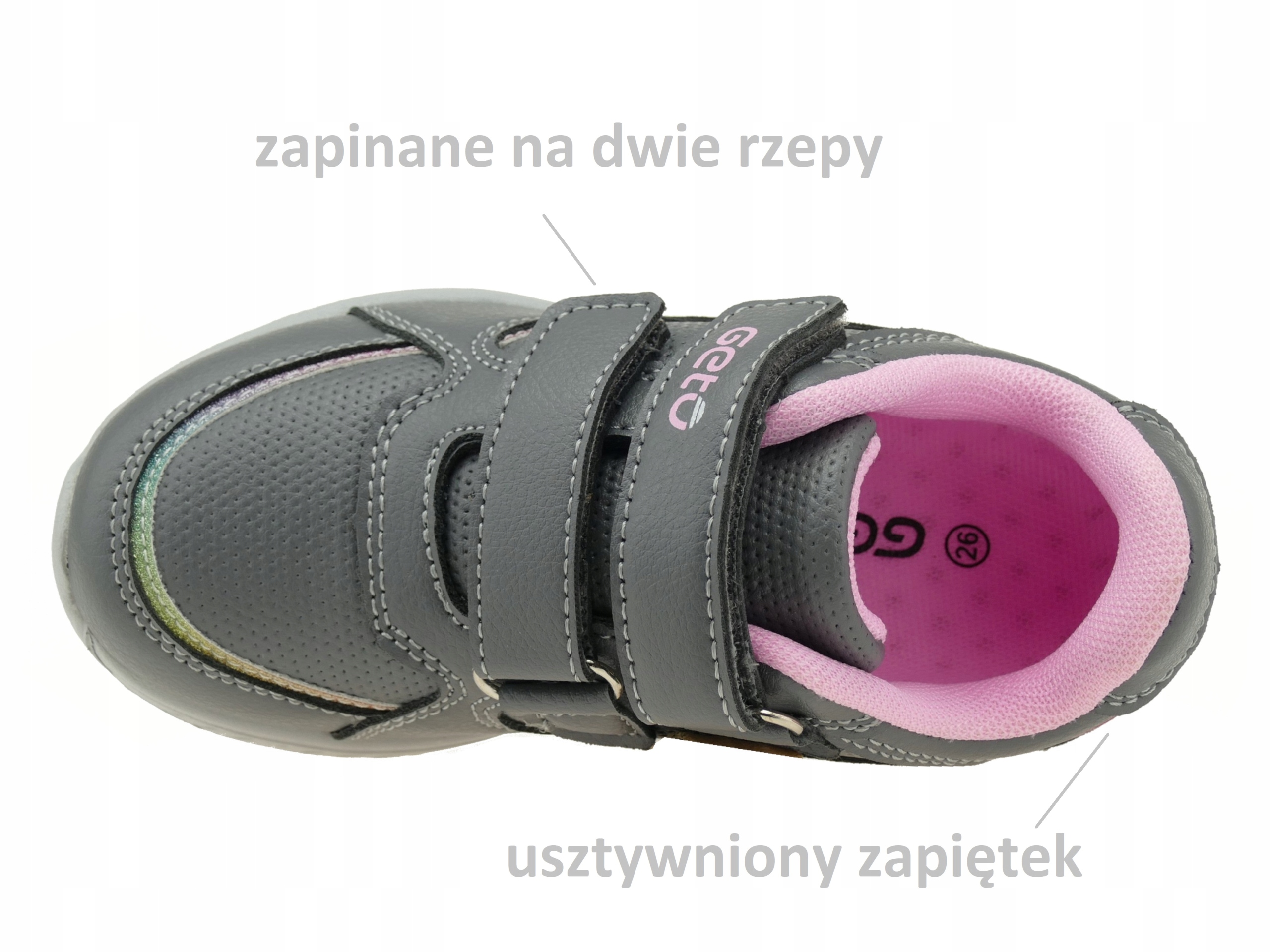 ADIDASY DZIEWCZĘCE BUTY DZIECIĘCE SPORTOWE TRAMPKI SZARE R. 34 Płeć dziewczynki
