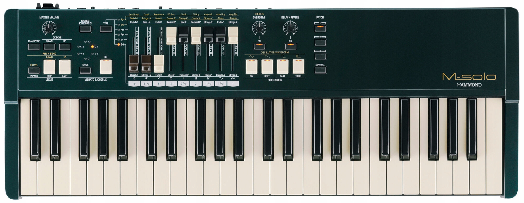 Hammond M-solo jednomanuálové varhany, limitovaná barva zelená