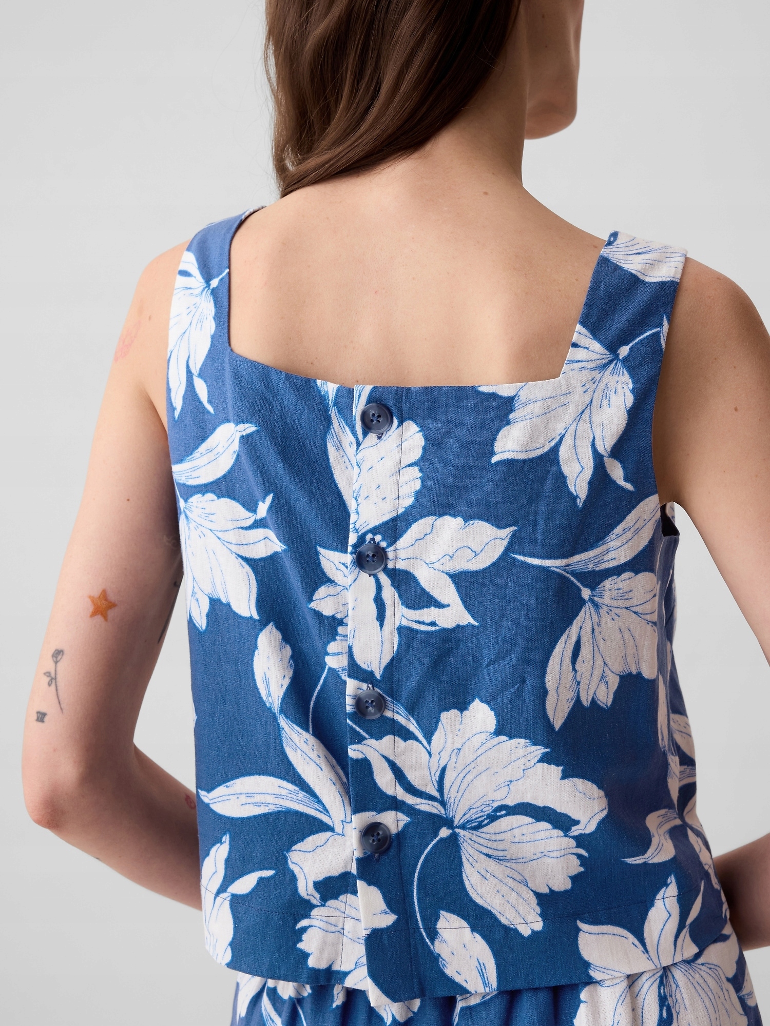 Gap Lněný crop top