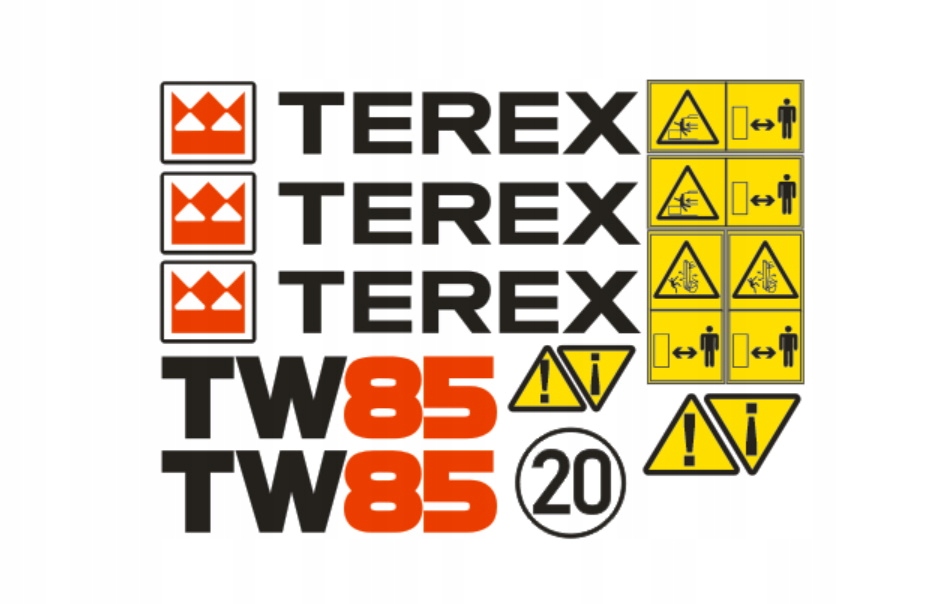 Samolepící nálepka Terex TW85