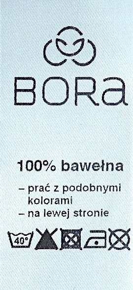 Satyna TANIO nadruk czerwony METKI WSZYWKI 40 mm