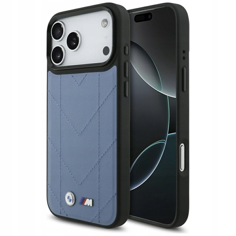 Bmw M Quilted Logo MagSafe – Pouzdro pro iPhone 17 Pro Max (modré)