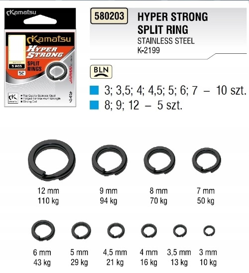 

Kamatsu kółeczka łącznikowe Hyper Strong 3,5mm/13k