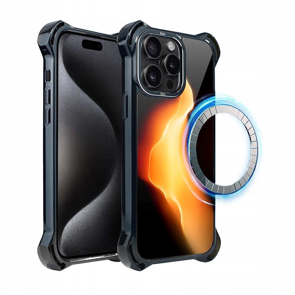 Etui do iPhone 15 Pro Ibizu DropGuard Ultra z MagSafe, Eclipse