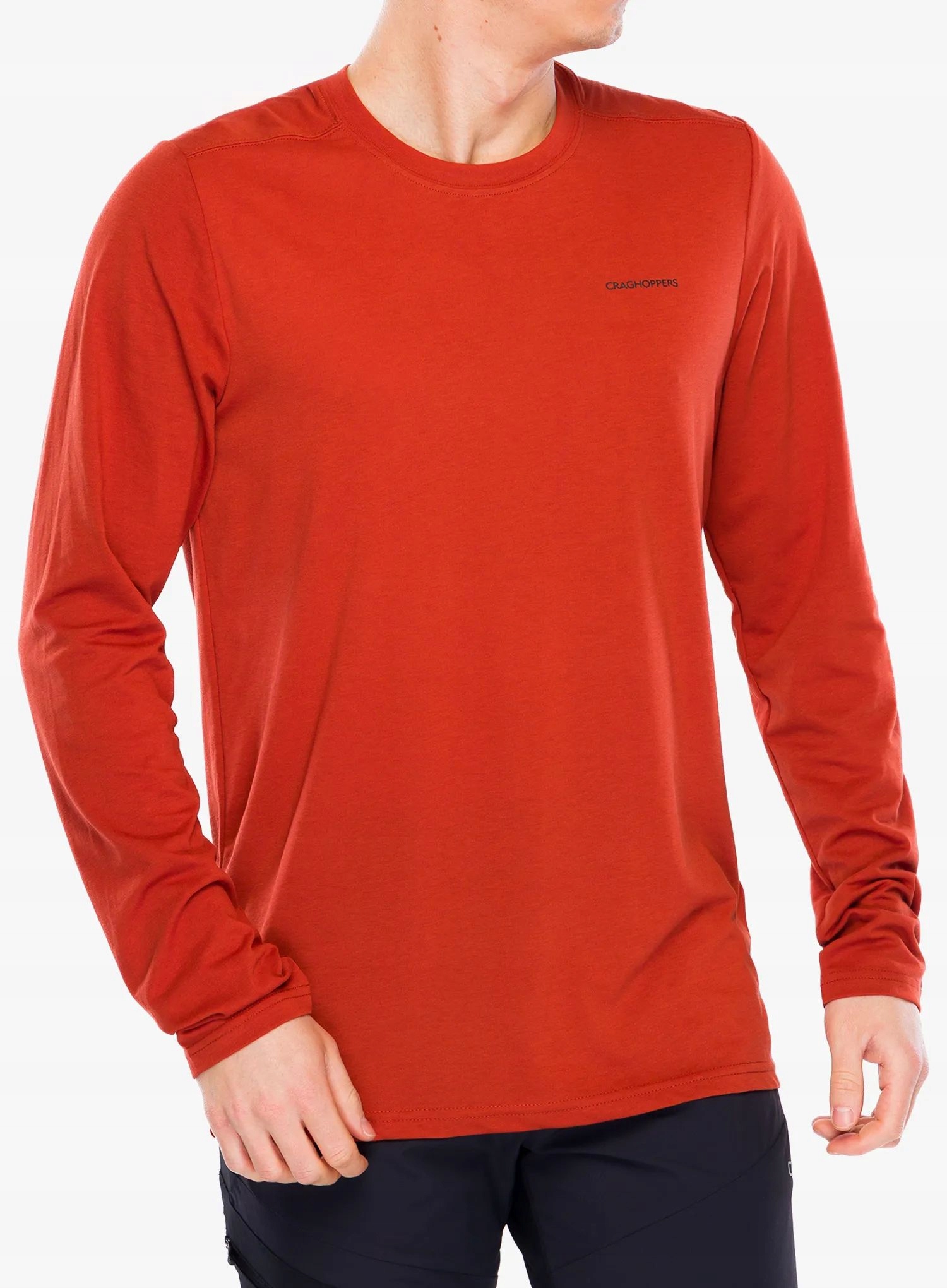 Tričko Craghoppers NosiLife Abel s dlouhým rukávem červené plážové velikosti