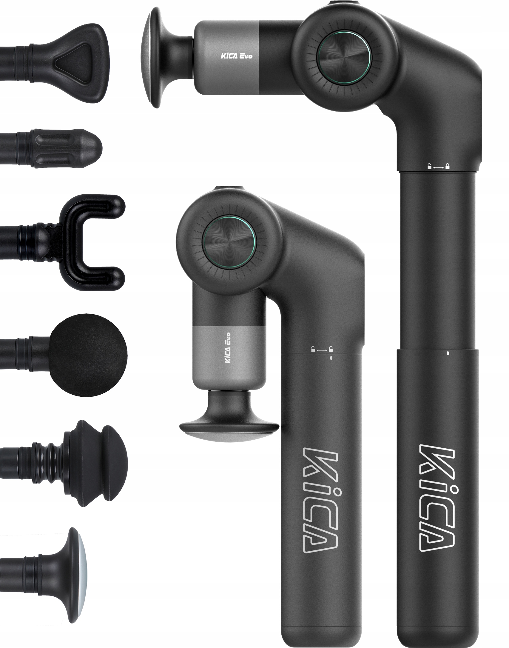 Pistolet wibracyjny do masażu ciała KiCA Evo 120W głęboki masaż mięśni
