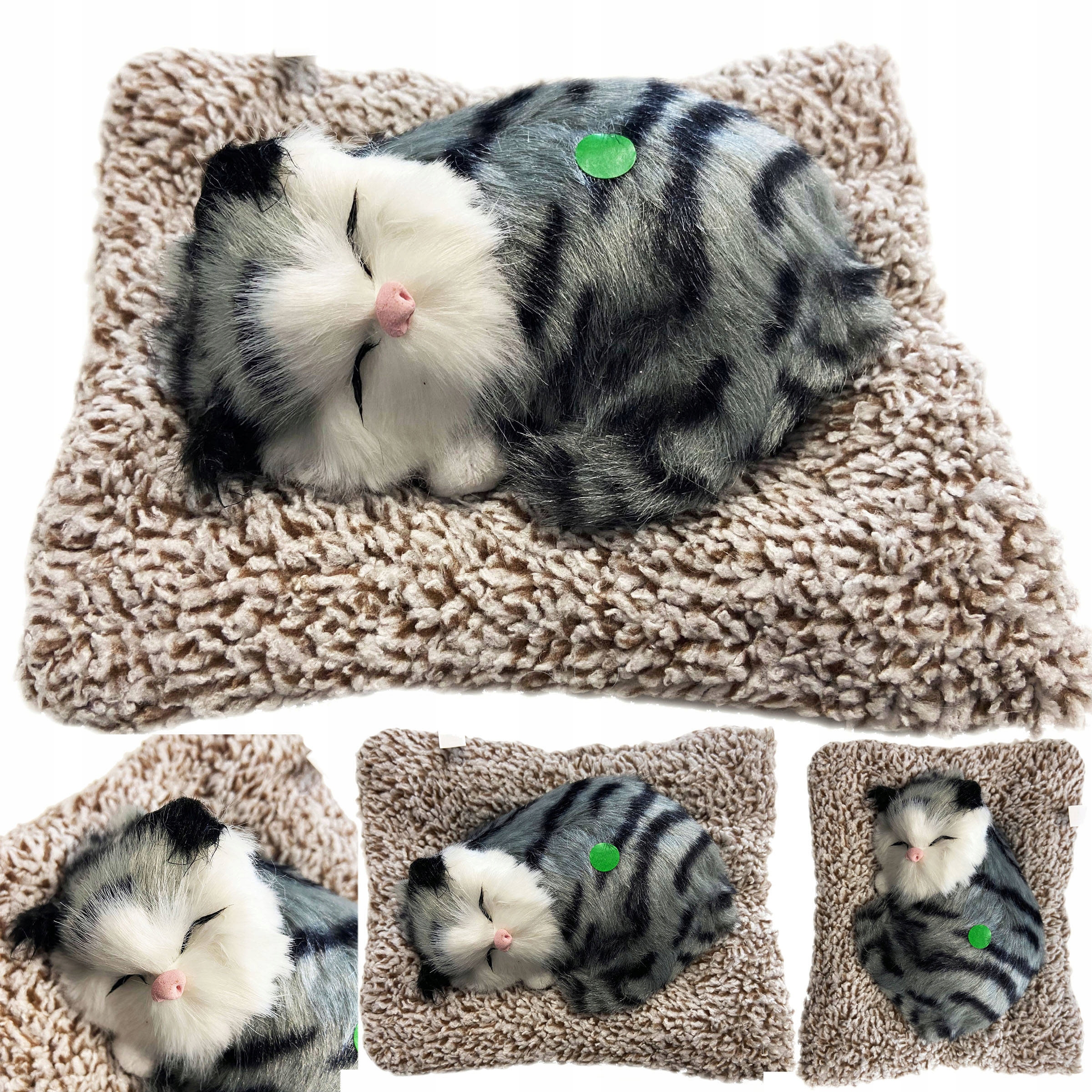 

Pluszowy Śpiący Kotek Na Poduszcze Miauczący Kot