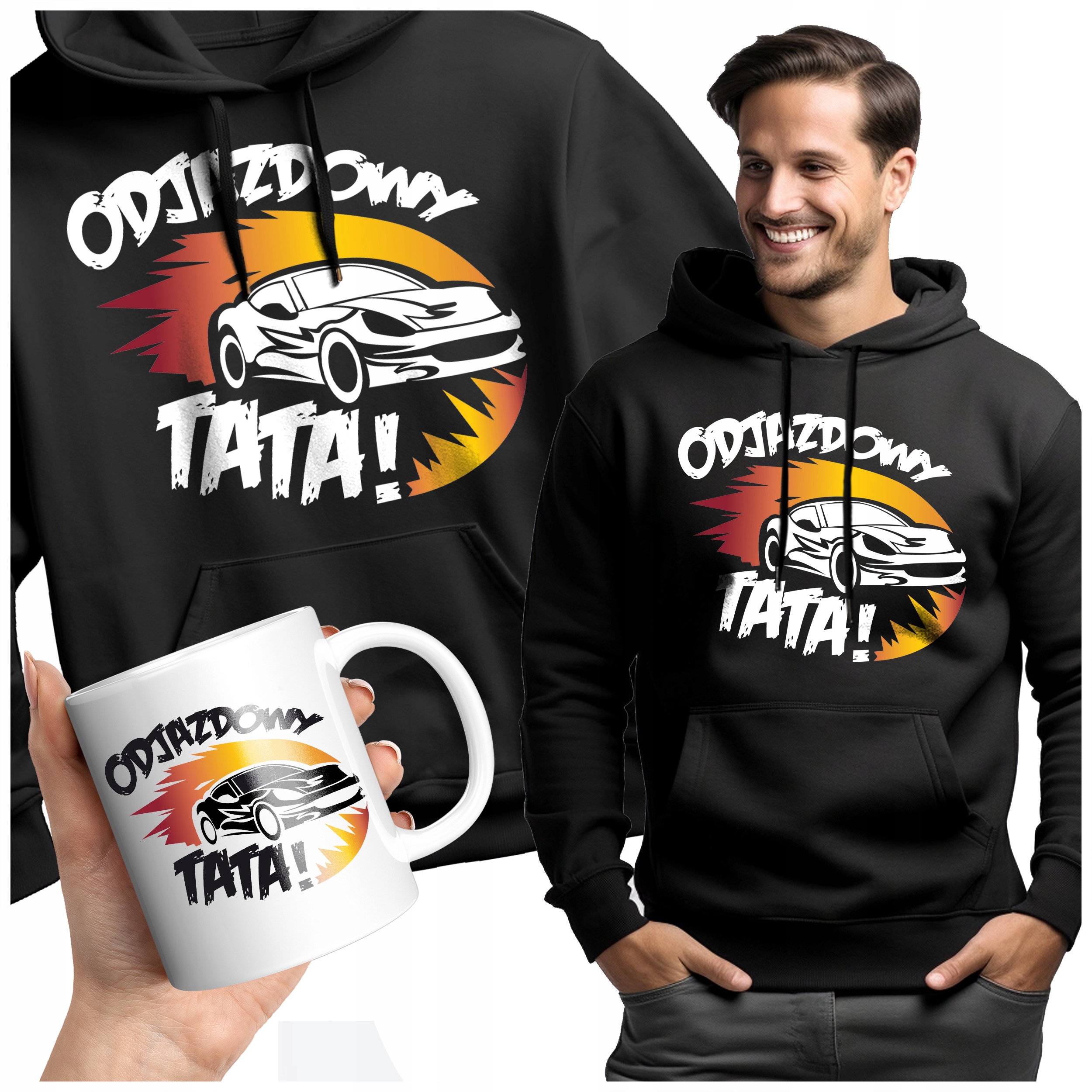 Pánská Mikina S Kapucí Odjíždějící Táta Dárek Pro Otce Den Tatínků Set