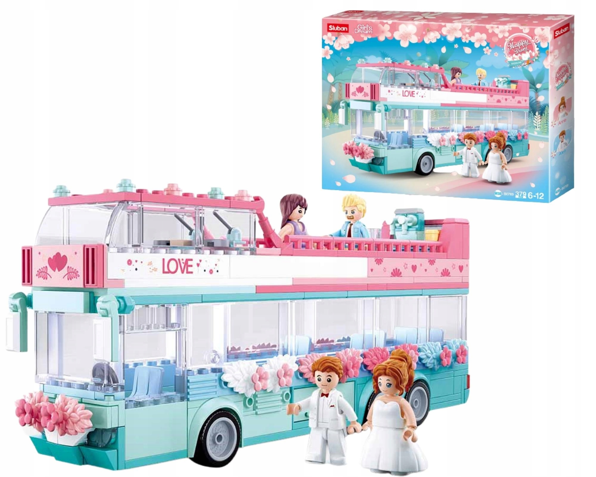 

Klocki Sluban Autobus Weselny Ślub Girls Dream 379