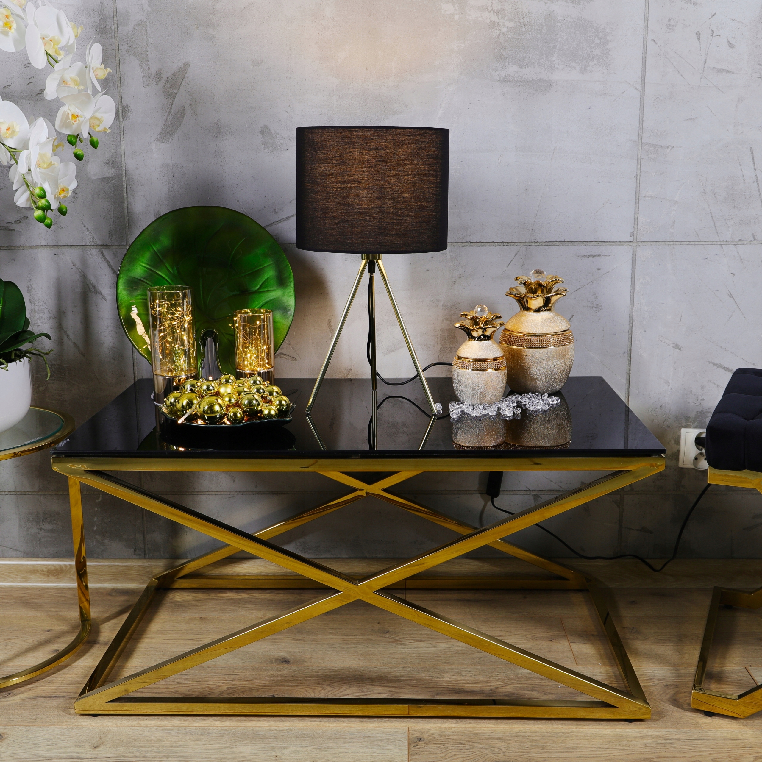 NOWOCZESNA LAMPKA NOCNA ZŁOTA LAMPA GLAMOUR Rodzaj gwintu E27